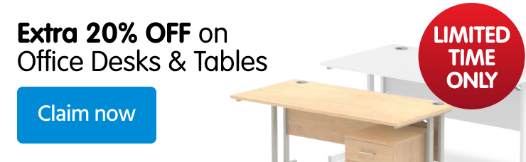 Save up to 20% on Office Desks & Tables