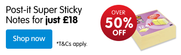 Post-it Super Sticky Notes for just £18