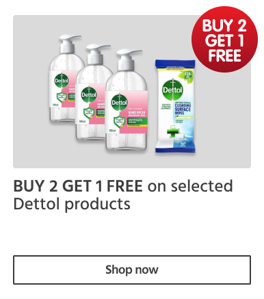 B2G1F on selected Dettol products