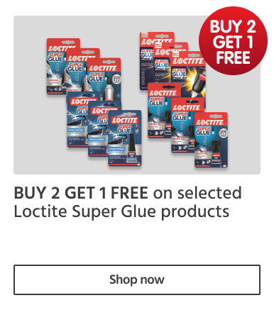 B2G1F on selected Loctite Super glue