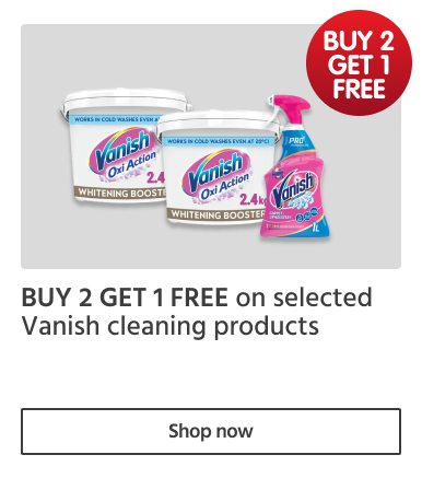 B2G1F on selected Vanish cleaning products