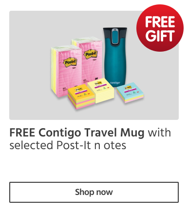 FREE Contigo Travel mug with selected Post-it notes