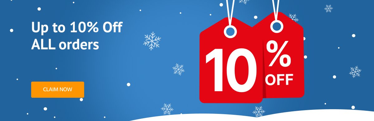 Up to 10% off ALL Orders