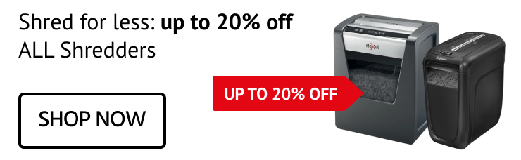 up to 20% off ALL Shredders