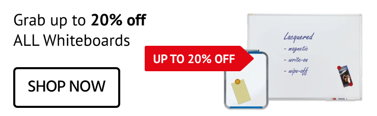 Up to 20% off ALL Whiteboards