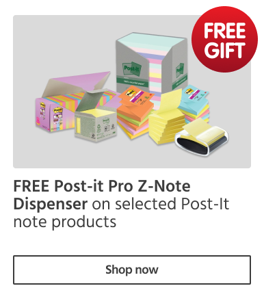 FREE Post-it Pro Z-Note Dispenser on selected Post-It note products